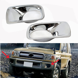 Toyota Land Cruiser Pickup Hardtop FJ79 2pcs Car Front Fog Light Cover Trim