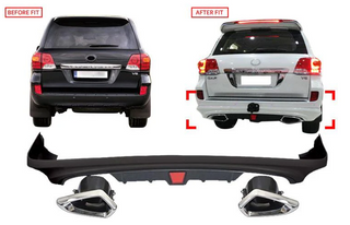 Toyota Land Cruiser 2008-2015 rear down spoiler with exhaust pipe