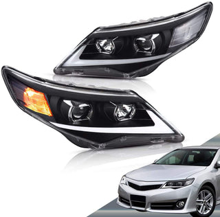 Headlights For Toyota Camry 2012-2014 LED Halo Projector