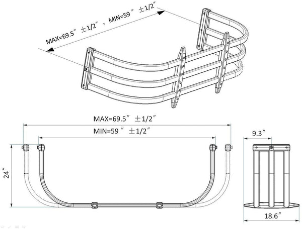 Truck Bed Extender Universal for Full-Size Pickup Trucks Retractable Tailgate Extension