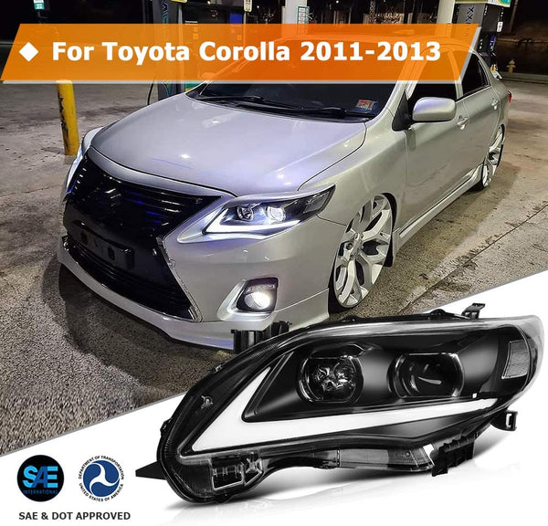 Headlights for Corolla 2011-2013 (Black Housing)