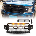 F150 Front Grille  2018 2019 2020 with 3 Amber + 2LED Lights