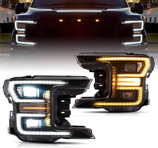 Head Lights for Ford F150 (Black)