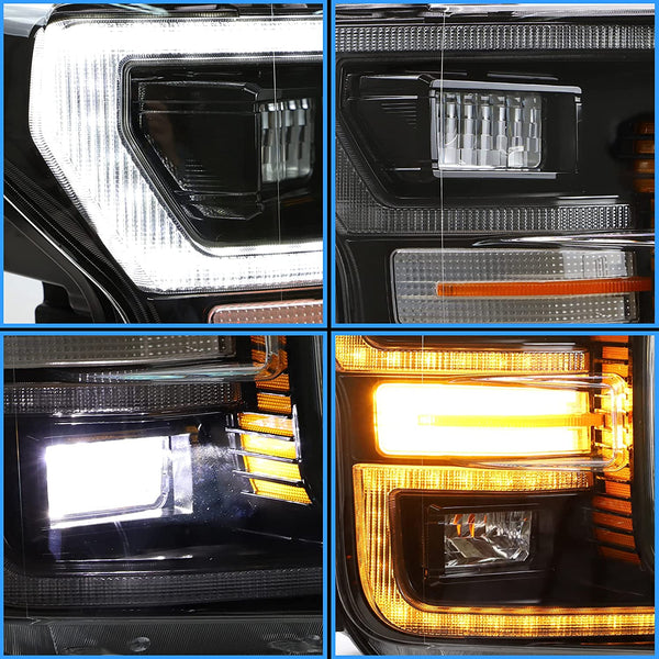 Head Lights for Ford F150 (Black)