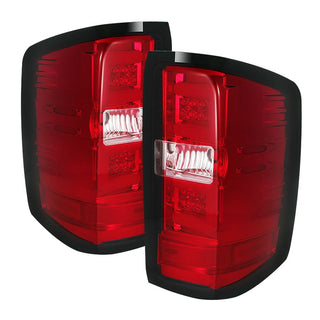 Tail Lights for G.M.C Silverado 2014-2015 RED LED CLEAR