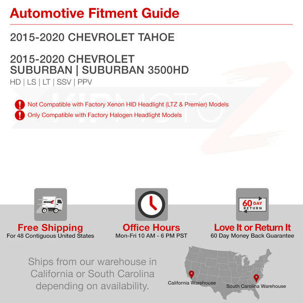 Head Lights for GMC Tahoe 2015-2020